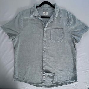 Marine Layer Shirt Mens XL Light Blue Short Sleeve Button Up Casual